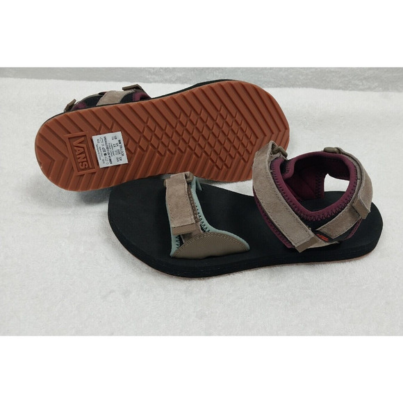 VANS Tri-Lock Outdoor Suede-Walnut Sandals Adjustable Straps SIZE 7 WOMENS - Picture 7 of 9